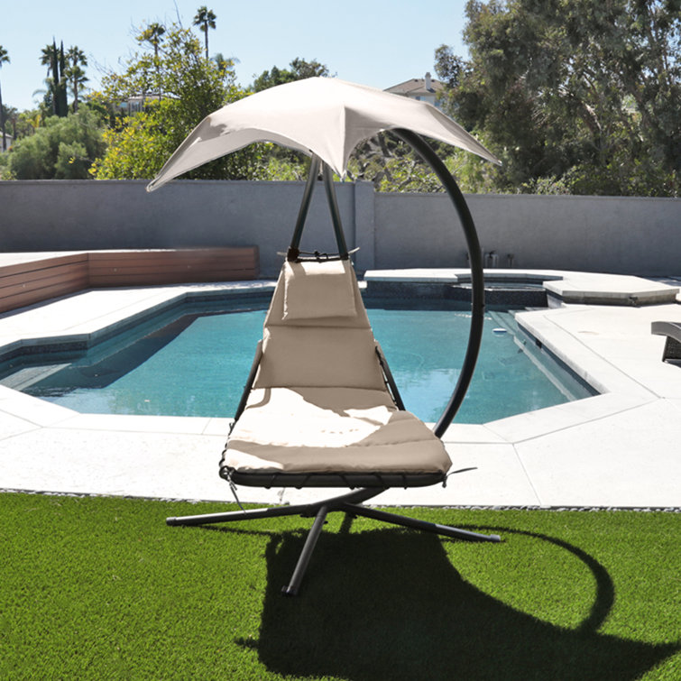 Sun lounge with online umbrella